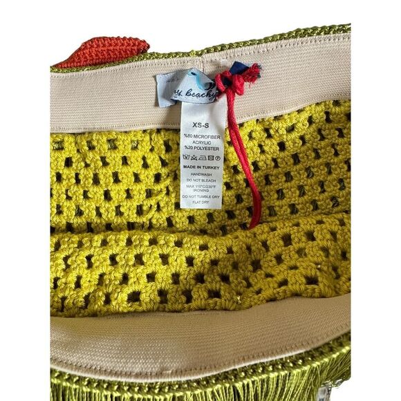MYBEACHYSIDE Hand-Crochet Fringed Mini Skirt - Size XS-S - NWT - Picture 5 of 5